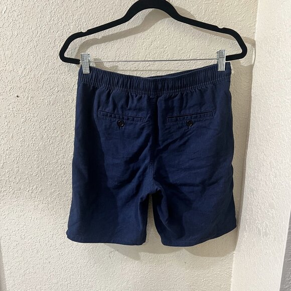 Banana Republic Navy Blue Linen 8' Easy Short Shorts Size Small EUC Lululemon - Picture 2 of 4